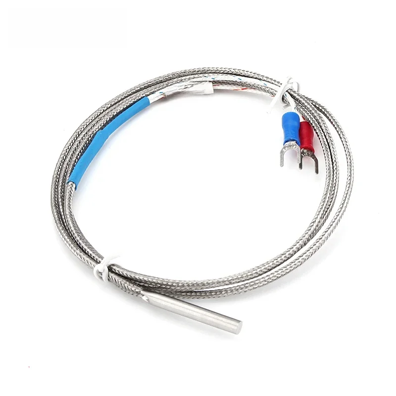 Thermocouple à petite sonde de 4 mm de type K 0-600 ℃ Capteur de fil tressé blindé 1/2/3/4/5M pour contrôleur de température