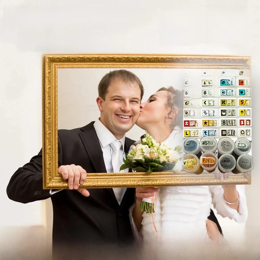 120 kleuren hars fee stof AB foto aangepaste volledige vierkante boor 5D DIY diamant schilderij privé kruissteek borduurwerk decor - afbeelding 2