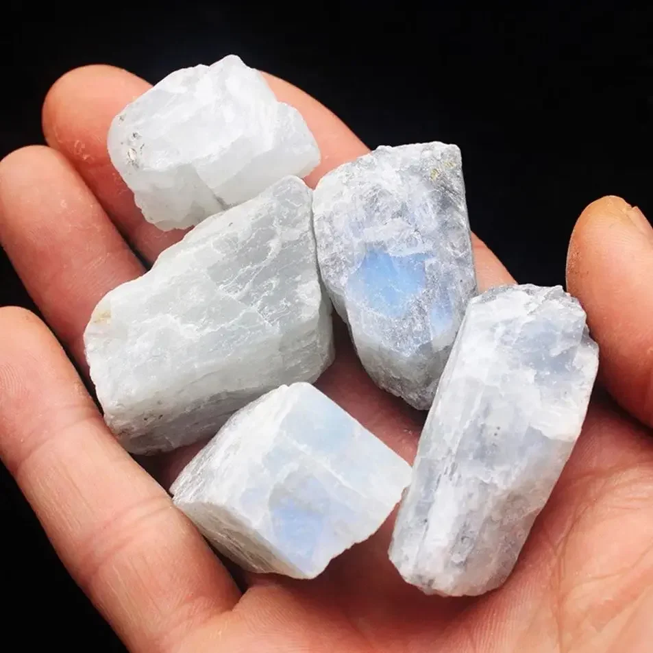 AliExpress NONE Natural White Moonstone Raw Stone Landscaping Quartz Decoration Crystal Gravel Fish Tank Flower Pot Gravel