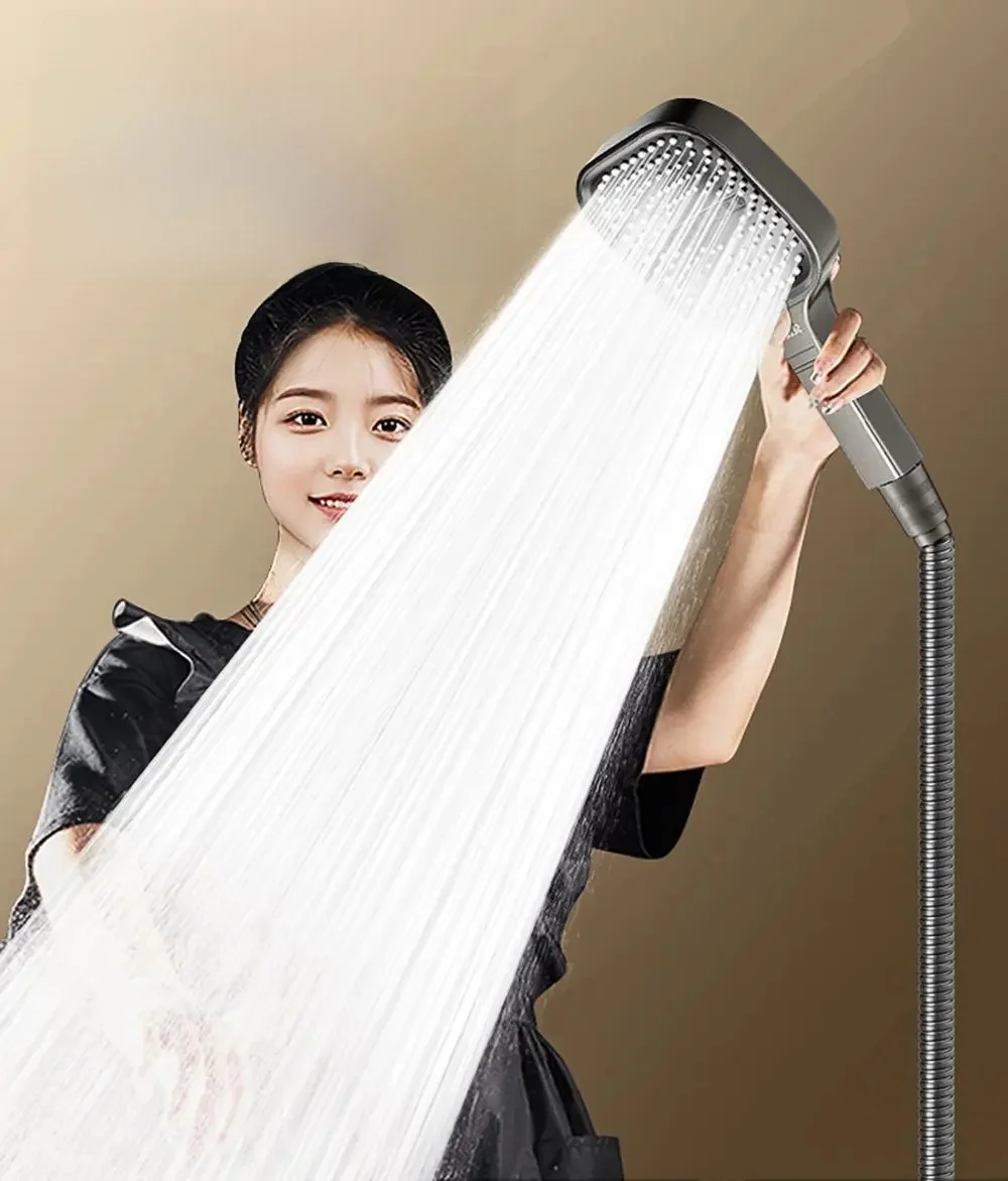 Nouveau 13CM grand panneau 3 Modes réglable maison pomme de douche haute pression Massage pomme de douche élément filtrant accessoires de salle de bain