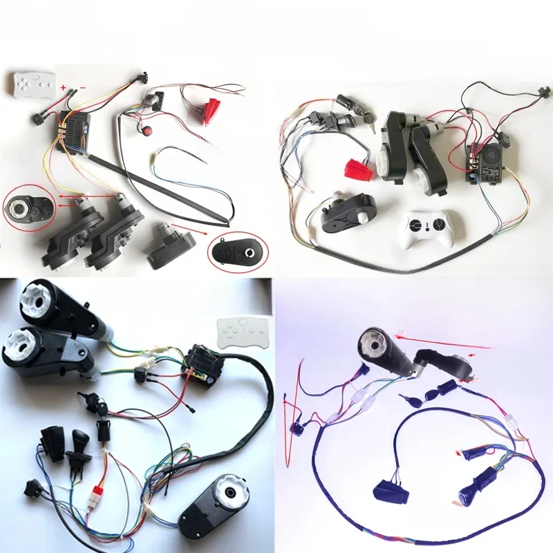 Wiązka przewodów pojazdów elektrycznych dla dzieci DIY z zestawem zdalnego sterowania RX30 RX18 i skrzynią biegów 12V 24V RS550 Ride On Toys Car Parts — 2