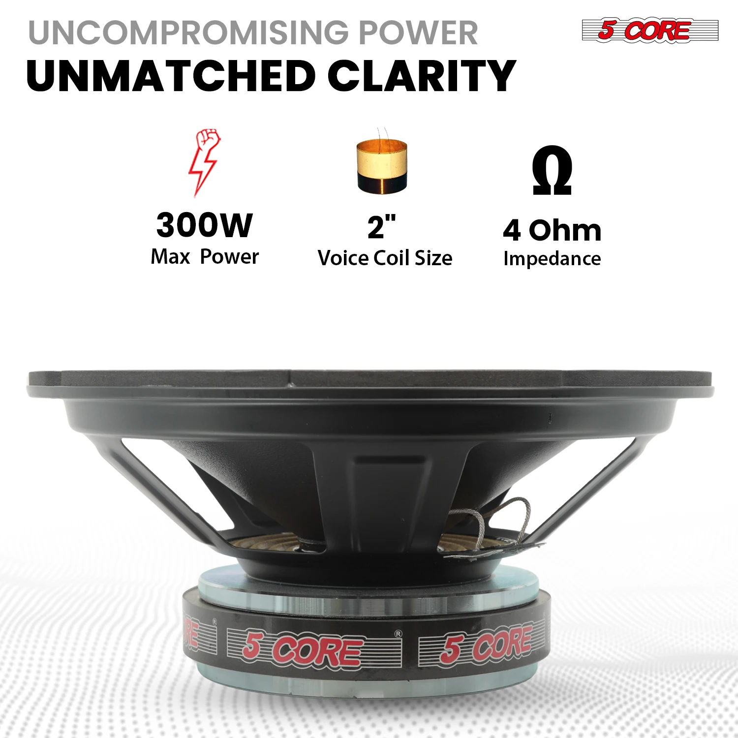 5 Core Car Subwoofer 2Pc 10