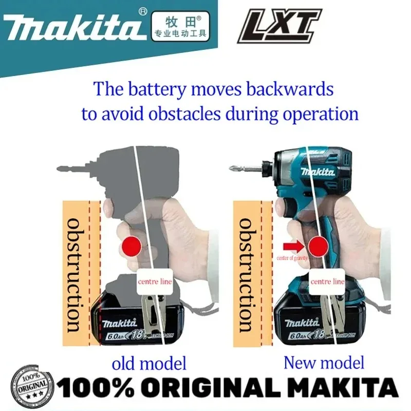 Makita DTD173 Brushless Impact Screwdriver Rechargeable Screwdriver Drilling Machine Cordless Power Tool 18V Battery Power Tool