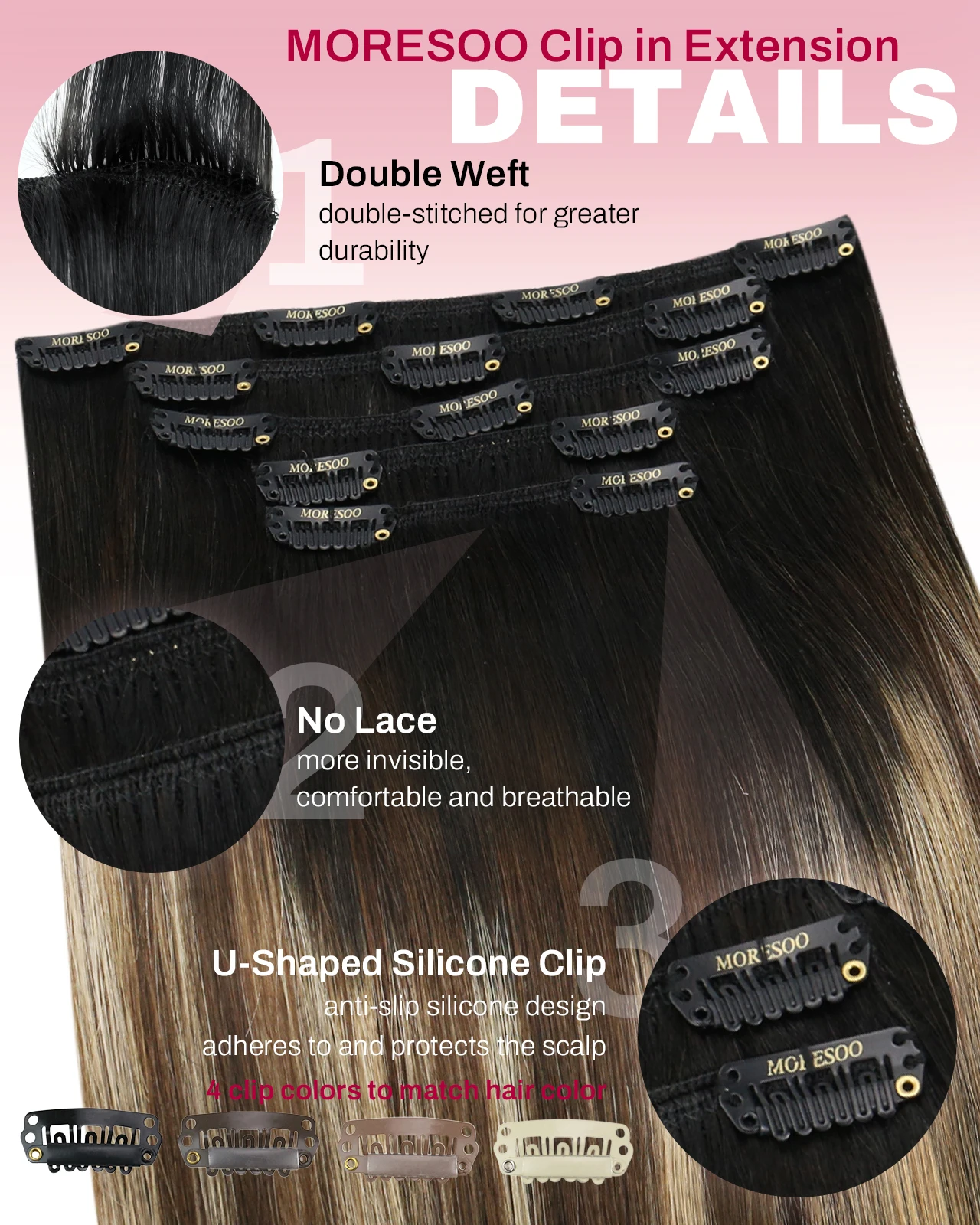 Thumbnail 2 - #43 Clip-In Human Hair Extensions Deals & Discounts