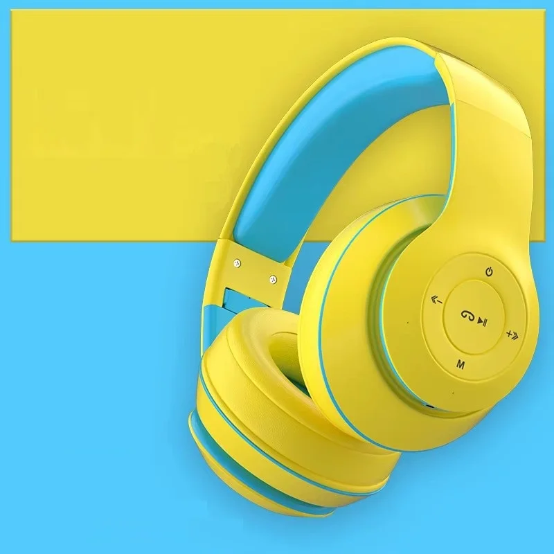 Academic Aesthetic Bluetooth Headset Back to School Preppy Wireless Headphone for Kids Game Room Online Listen Learning with Mic