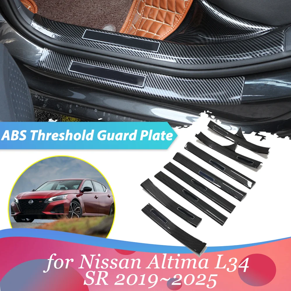 

Автомобильная педаль приветствия для Nissan Altima L34 SR 2019 ~ 2025 2020, накладка на порог, накладка на порог, наклейка, аксессуары
