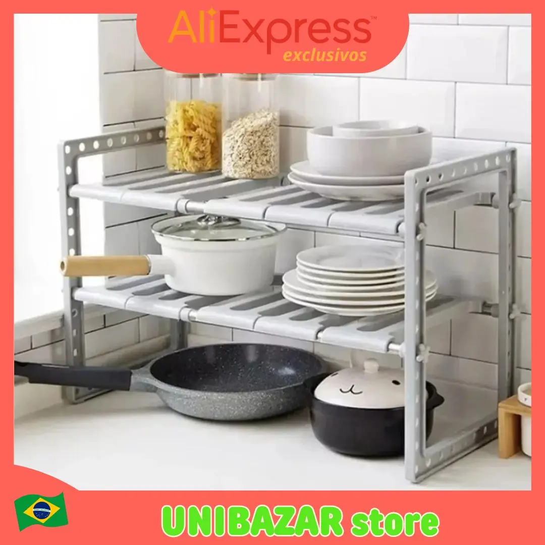 Kitchen sink rack multi-layer pull-out storage shelf bathroom sink kitchen organizer and sstorage organiz