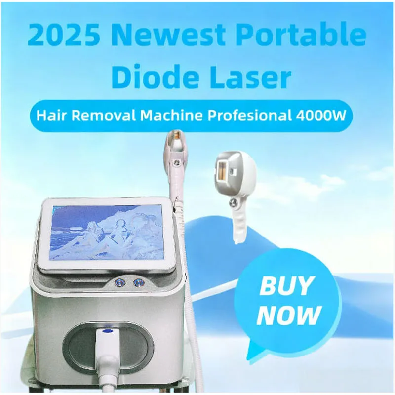 

2026 Portable 808 4wave Diode Laser Permanent Hair Remove Depilation Painfree Follicle Penetration Skin Rejuvenation Device