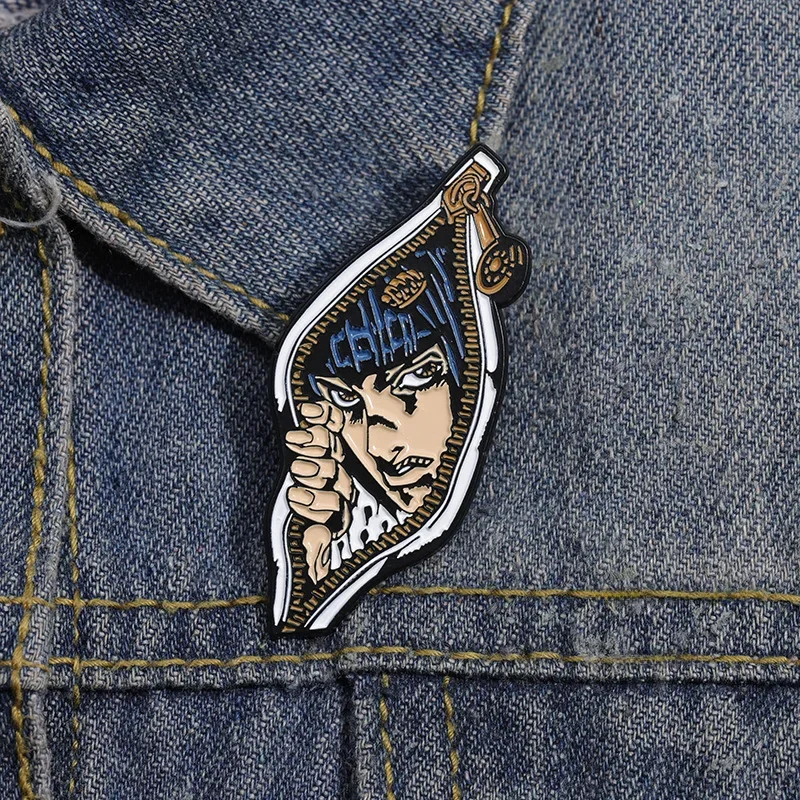 Broches en émail de personnage de bande dessinée de dessin animé, broches personnalisées d'animation de télévision Jojo japon, Badges à revers, bijoux classiques, cadeau pour Fans et amis