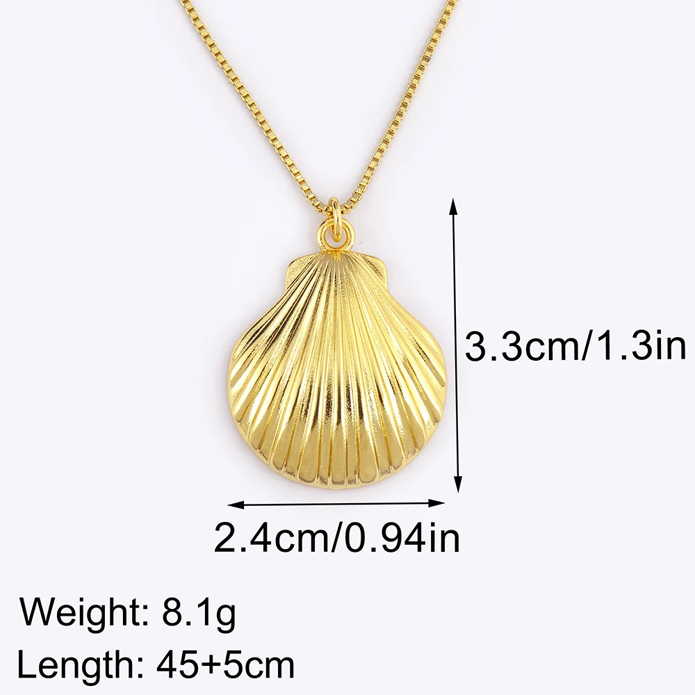 Nidin Hot Sale Popular Shell/Snail Shape Charm Pendant Necklace For Women Men Fashionable Chain Choker Jewelry Accessories Gifts