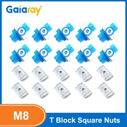 9pcs M8 Slot Nuts Channel Nut Suits T Nut Hammer Head Sliding Carbon Carbon Steel Galvanized T Slot Nut For Platform Roof Rack