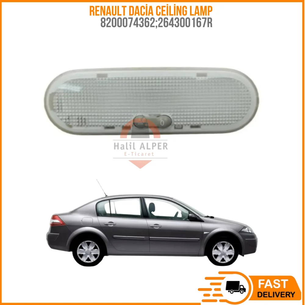 

For Logan Sandero Dokker Megane 2 Kangoo 2 3 Clio 2 3 modus Twingo ceiling lamp single button Oem 8200074362;264300167R