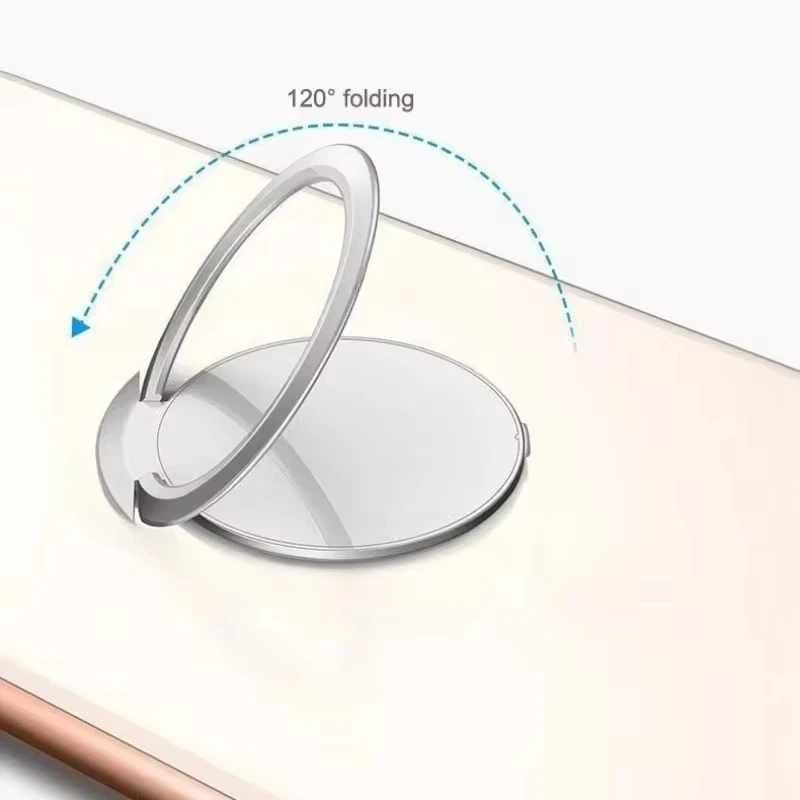 Extrem dünner Luxus-Handy-Sockelhalter aus Metall, universelles Telefon, magnetische Autohalterung, Ständer, Zubehör, Fingerring – Detail 6