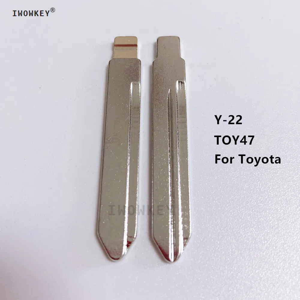 10pcs Y-22# TOY47 Metal Uncut Blank Flip Remote Key Blade Y22 For Toyota Corolla for keydiy KD xhorse VVDI