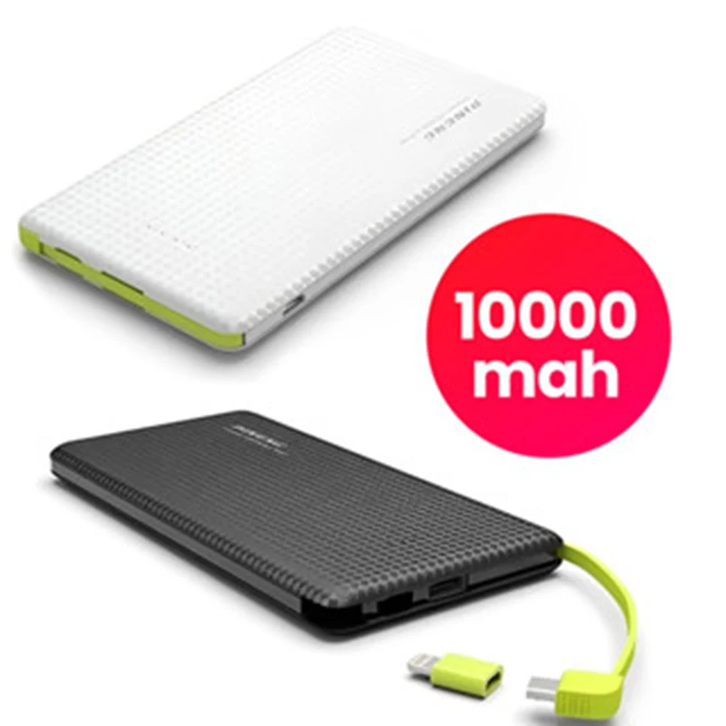 Pineng-cargador portátil de 10.000mAh, Banco de energía con adaptador, iPhone V8, colores aleatorios, envío gratis