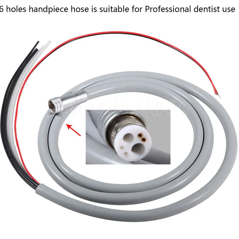 Dental Silicone Tube Hose Tubing 2/4/6 Holes Handpiece Air Turbine Fiber Option/Strong /Weak  Handpiece Hose Tube