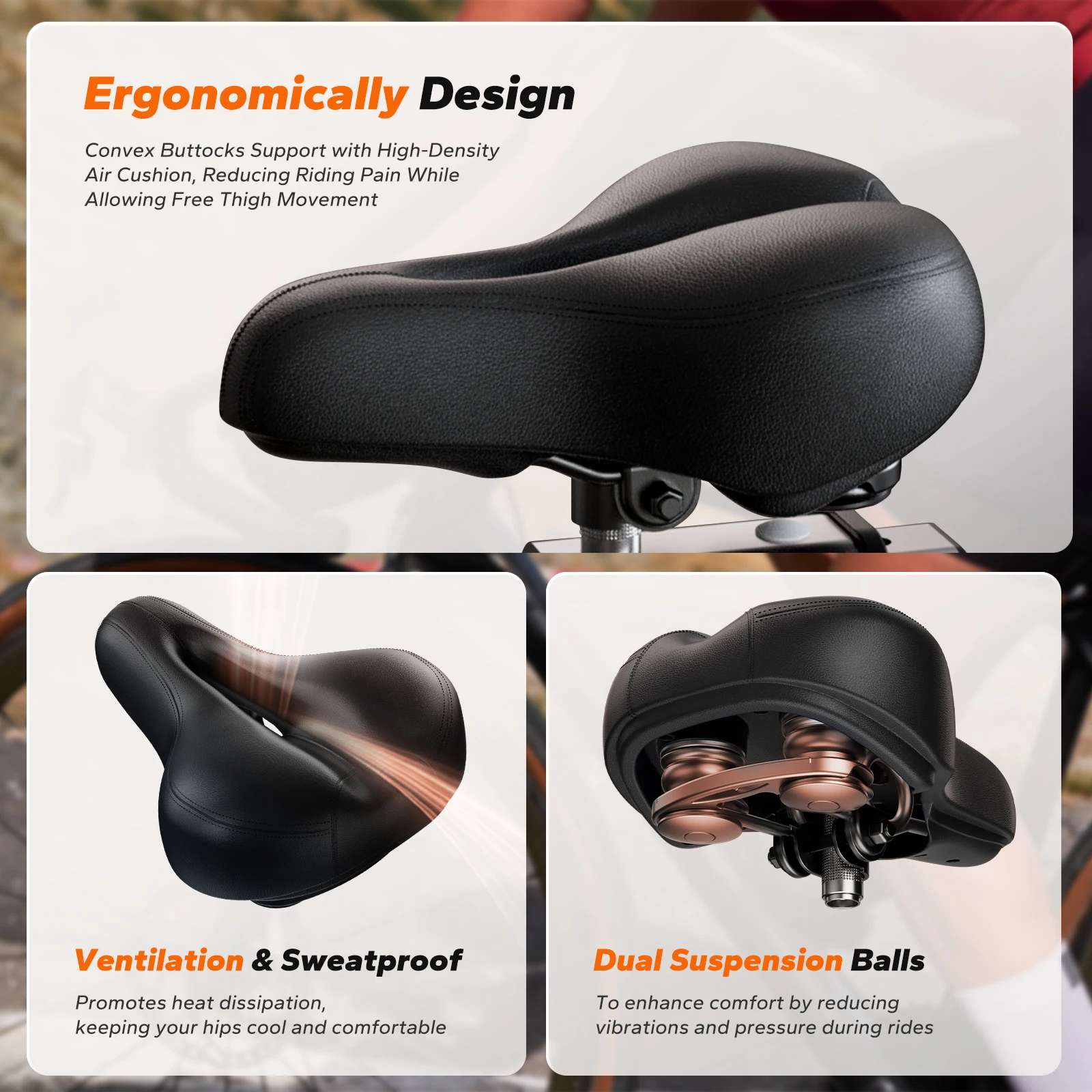 MERACH Magnetisches Heimtrainer-Fahrrad mit 350 lbs Tragkraft, Geräuscharm, für Indoor-Workouts, Hochbelastbares Stationäres Fahrrad für Heimgymnastik, Spinning-Bike mit Exklusiver APP-Training-App, Anpassbare Sitz- un – Detail 5