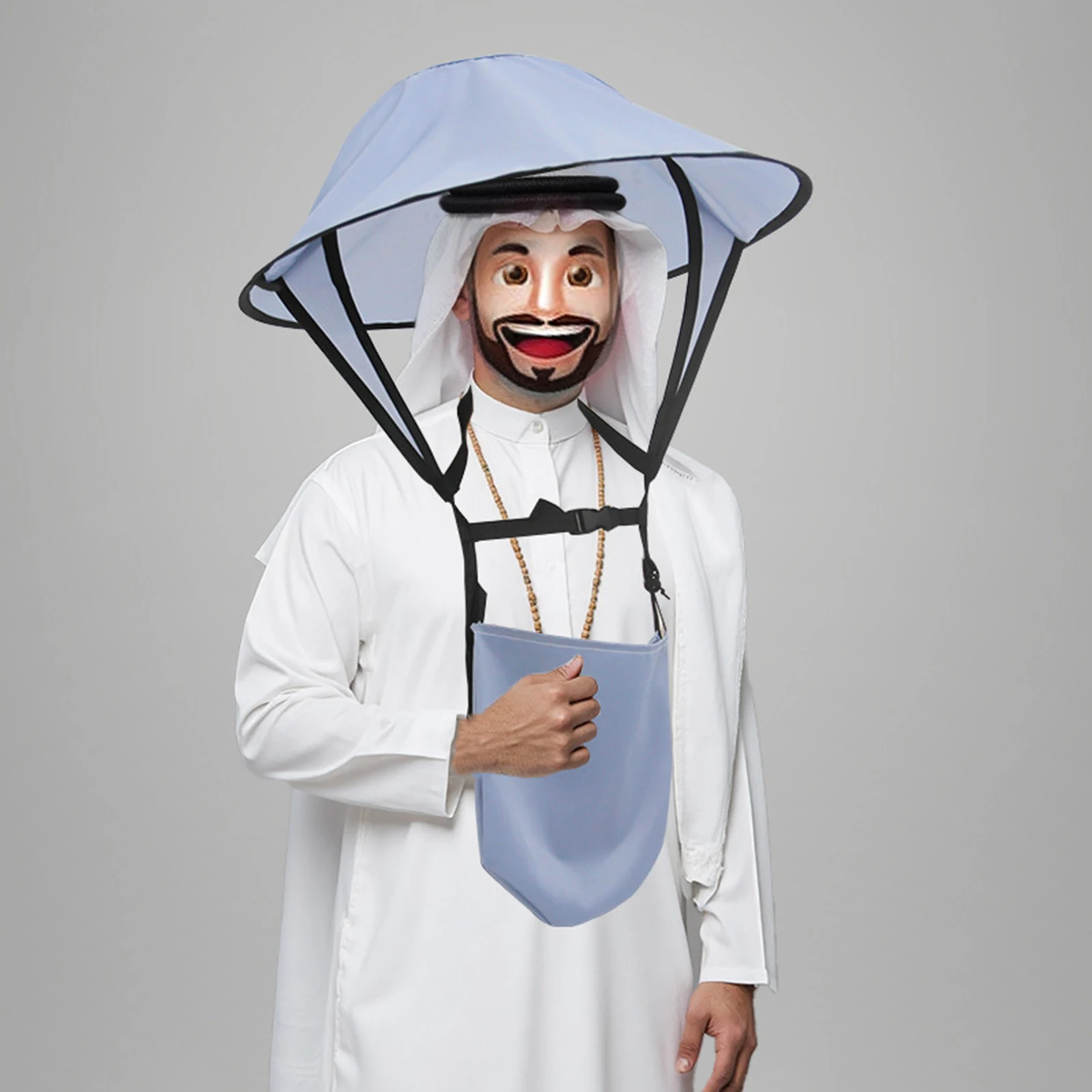 

Hands Free Umbrella Hat Large Sun Shade UV Protection Wide Brim Rain & Sun Hat for Outdoor Activities Camping Walking Cycling