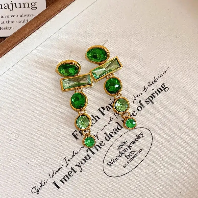 

Emerald Elegance Luxury Drop Earrings