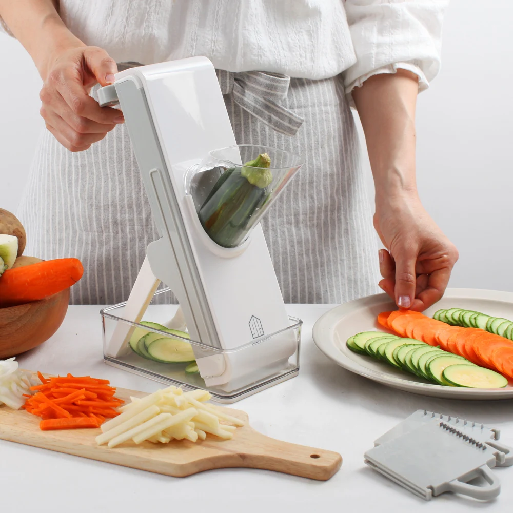 Vegetable Slicer, Manual and Automatic Julienne Slicer 4IN1, Carrot, Cucumber, Onion, Vegetable Preparation