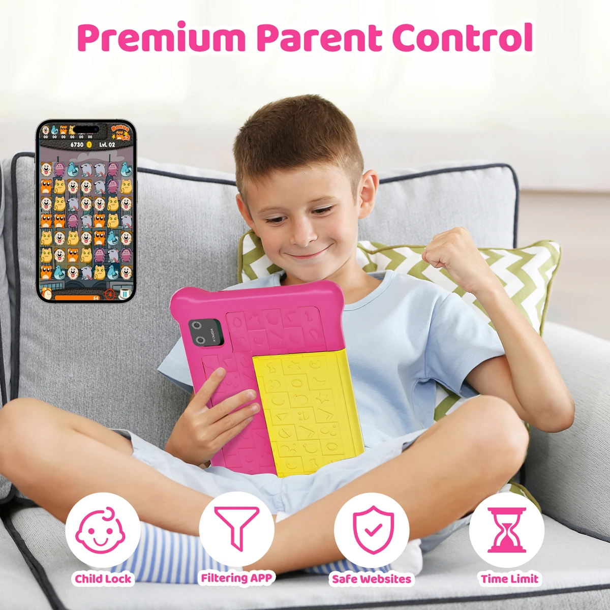 Tk707 criança tablet 7 Polegada android 13 quad core 5gb ram 32gb rom 128gb expandir wifi bluetooth presente das crianças software game pad