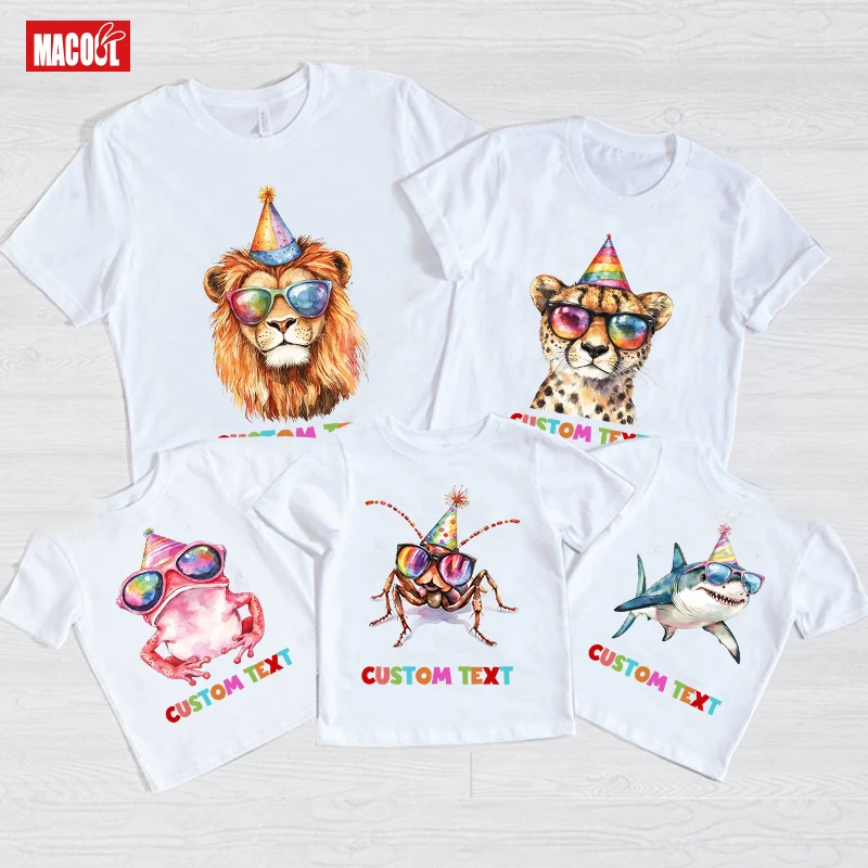 Party Animal Birthday Shirts Safari Zoo Family Matching Tees Funny Wild Animal Birthday Safari Birthday Group Matching Kids tees