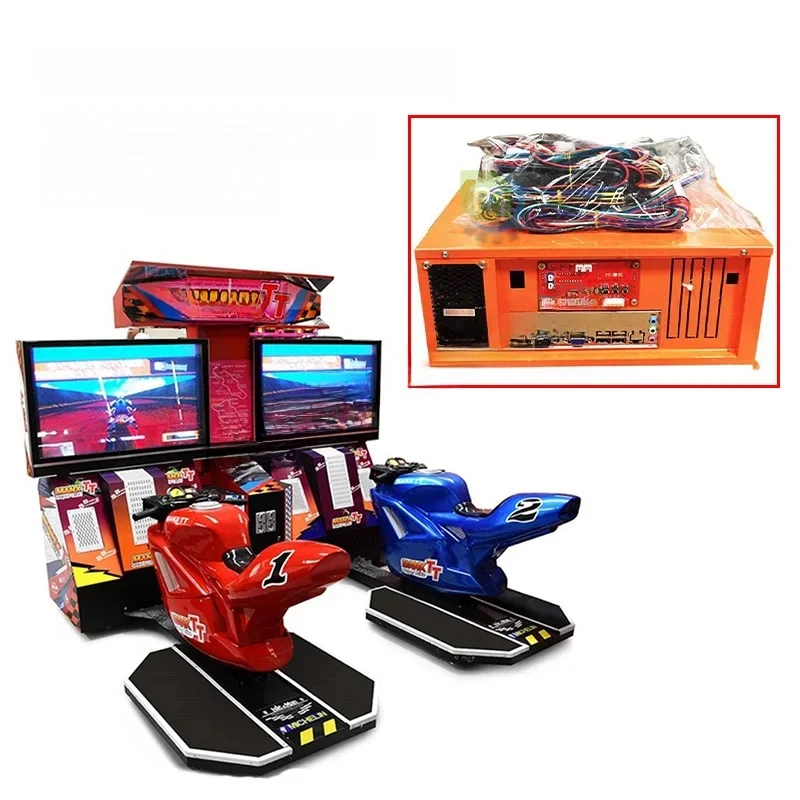 AliExpress Super Bike Isle of Man TT Motor Arcade Racing Machine DIY Kit Arcade Coin Operated Driving Game Motherboard and Cable Simulator