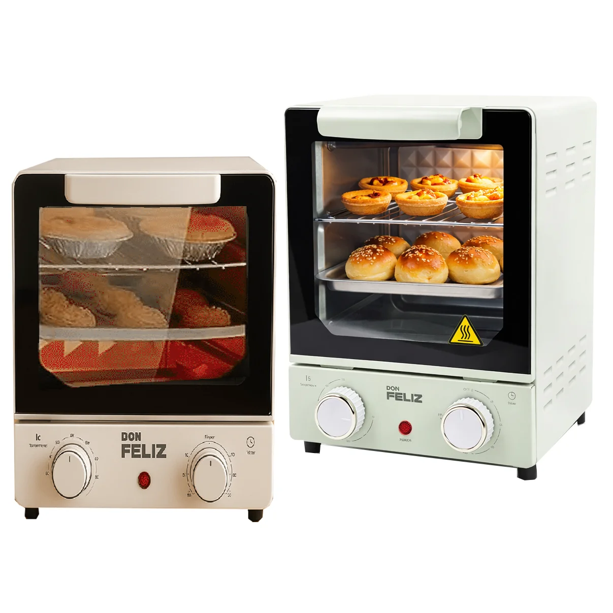 Horno Vertical Compacto 15L con Puerta de Vidrio Transparente, Control de Temperatura Ajustable, Temporizador 60 Minutos, 235x24
