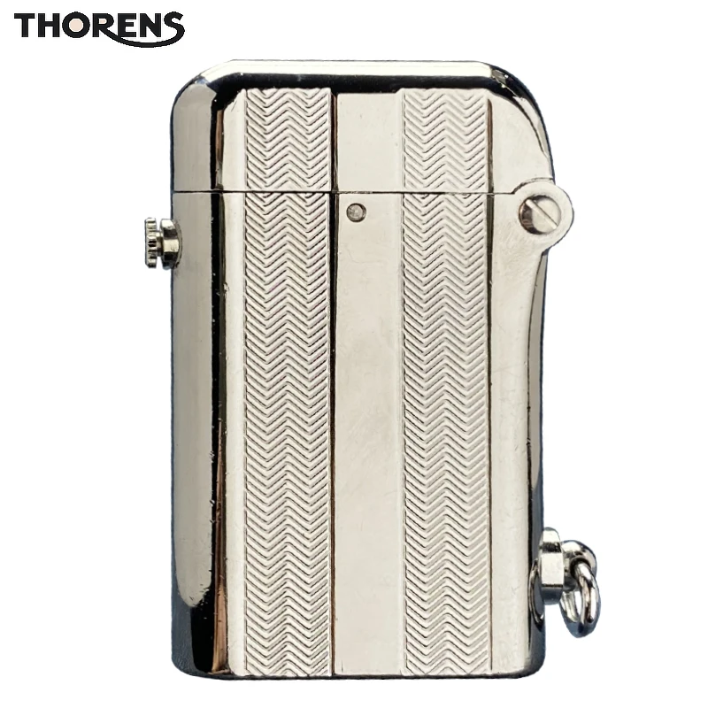 

THORENS double claws kerosene lighter with silver interspaced engraving, one click ejection automatic ignition, with safety lock