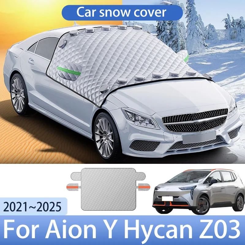 

Car Snow Cover For Aion Y Hycan Z03 2021~2025 2022 Front Windshield Shield Protector Snow Ice Cover Auto Exterior Accessories