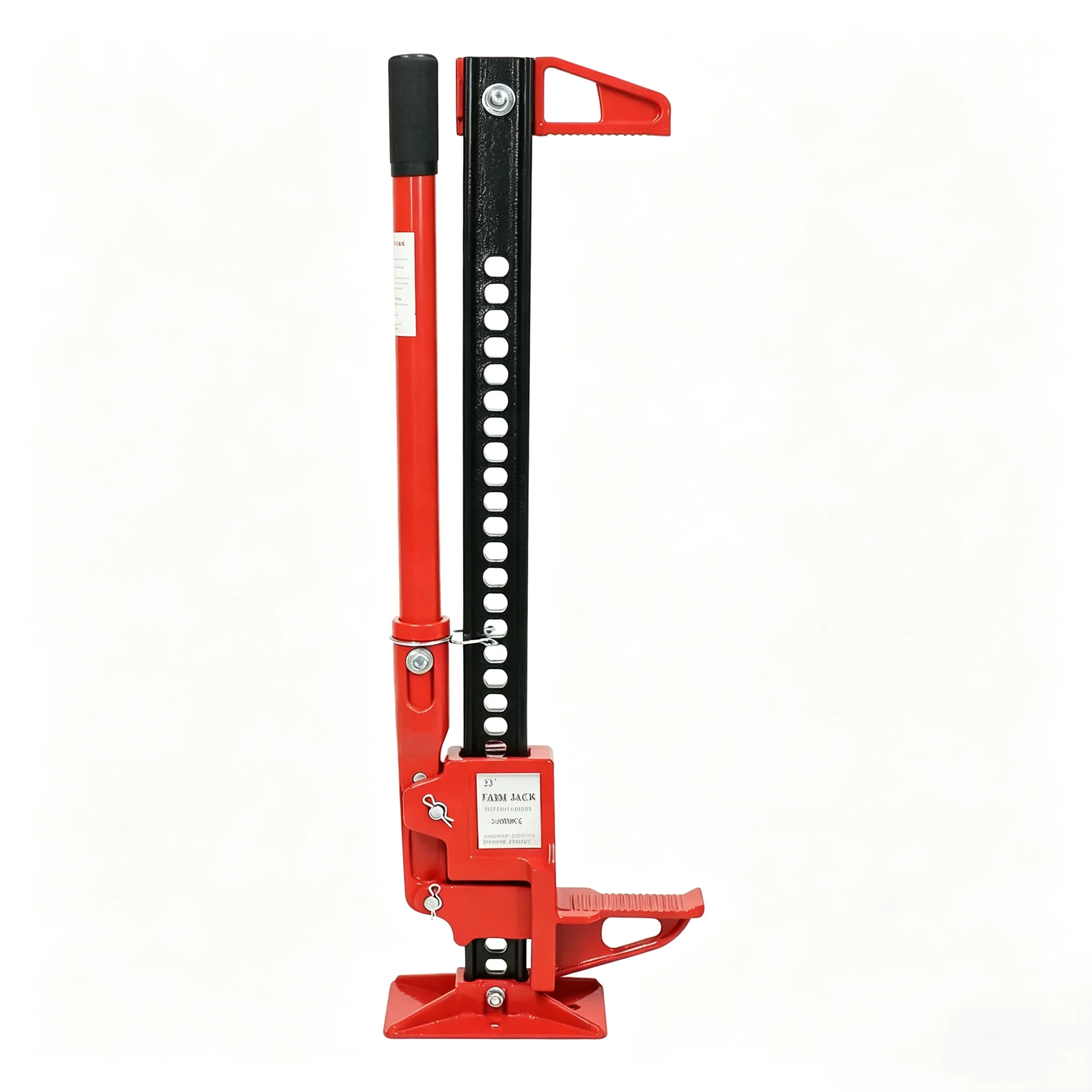 Hobbylane Cric agricole à cliquet 3 tonnes, 33 pouces, capacité de 6600 lb, cric utilitaire tout-terrain, cric robuste pour tracteur, ATV, UTV, SUV, camion, cric universel - Rouge