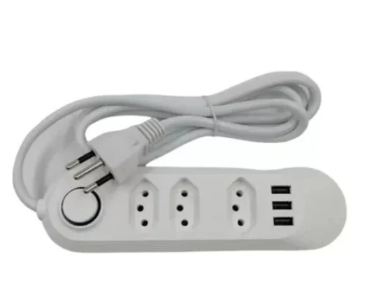متجر نيفردي-تمديد Elétrica 2 متر Com 3/4 Tomadas e 3 الدخول USB com بوتيو ENVIO RAPIDO الفقرة تودو يا البرازيل #3