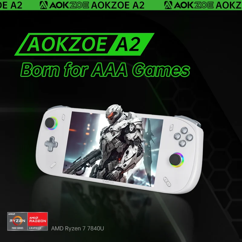 Imagem -02 - Aokzoe-console de Jogos Portátil para pc Touch Screen Windows 11 Notebook Steam Polegadas Amd Ryzen 7840u Ddr5x Wifi6e Notebook Bolsa Livre a2 Polegadas Novo