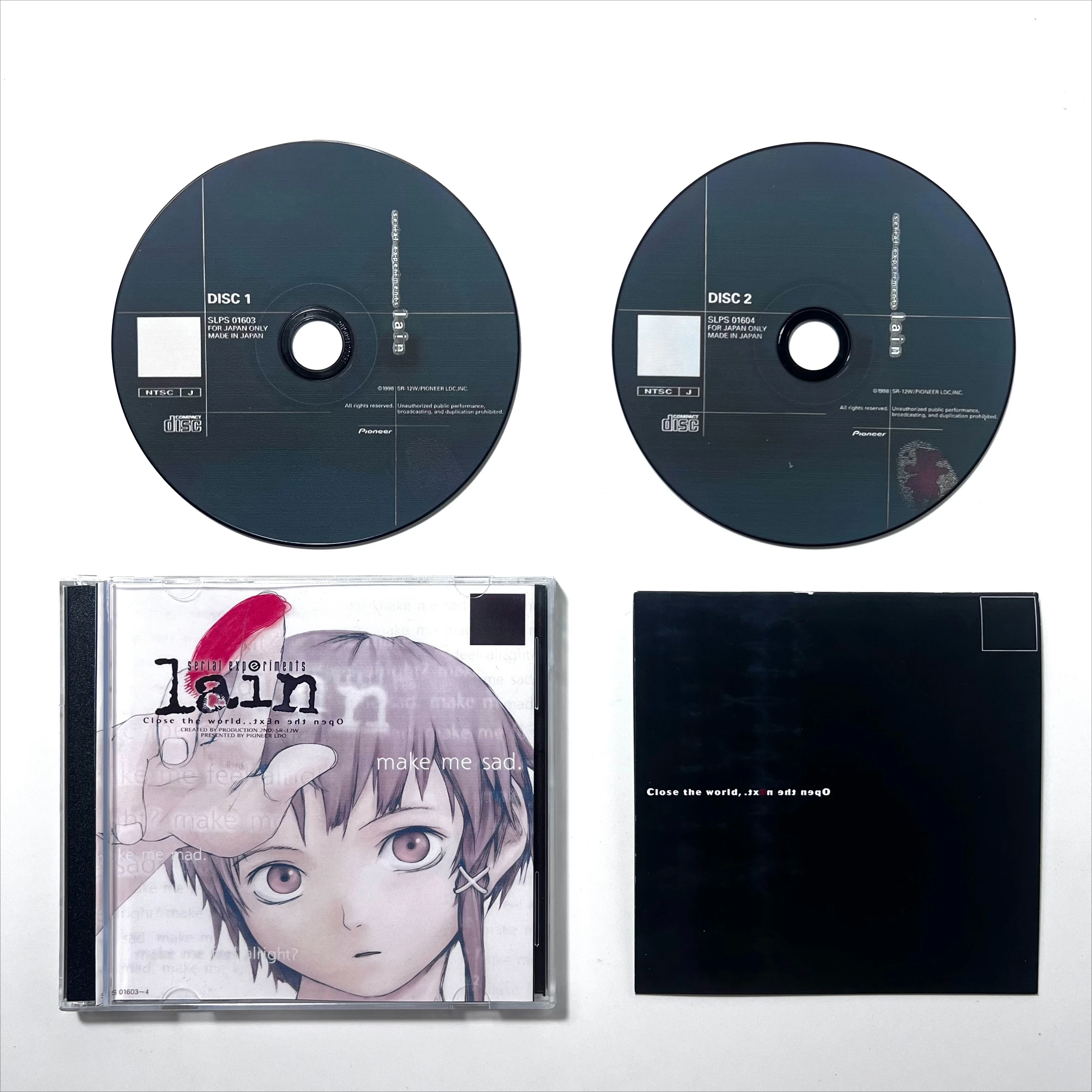 Juego de PS1 Serial Experiments Lain, 2 Copias de CD, Cosplay de Kato Juri, Desbloqueo del Controlador Óptico, Disco para Consola PS, Videojuego Coleccionable, CD de Regalo