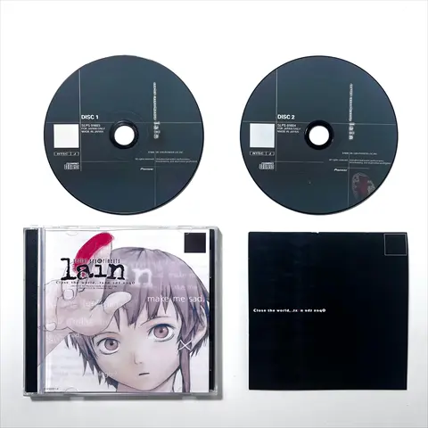 PS1 Game Serial Experiments Lain 2pcs Copy CD Kato Juri Cosplay Optical Driver Unlock PS Machine Disc Video Game Collect Gift CD