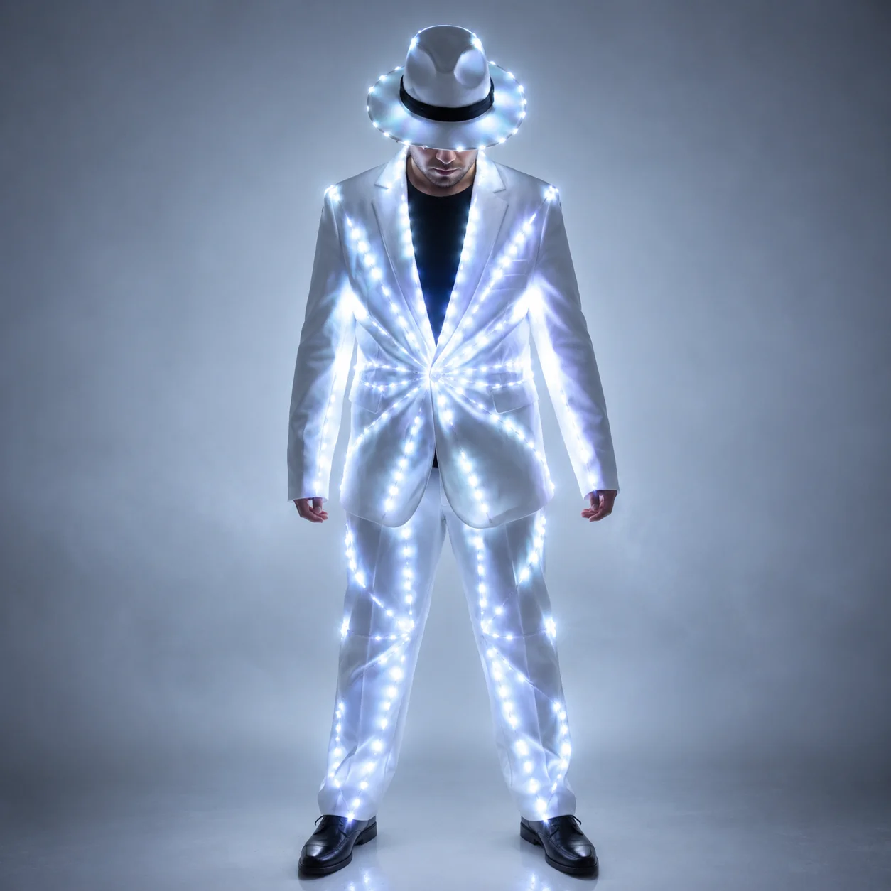 Full Color LED Suit Costumes Clothes  Lights Luminous Stage Dance Performance Show Dress Growing Light Up Armor for Night Club