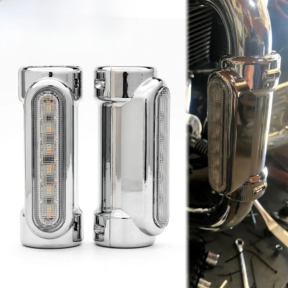 AliExpress Chelhead Motorcycle Highway Bar Lights Crash Bars Led Driving Light Turn Signals Bulb White Yellow Beam Touring Motor Van Bike