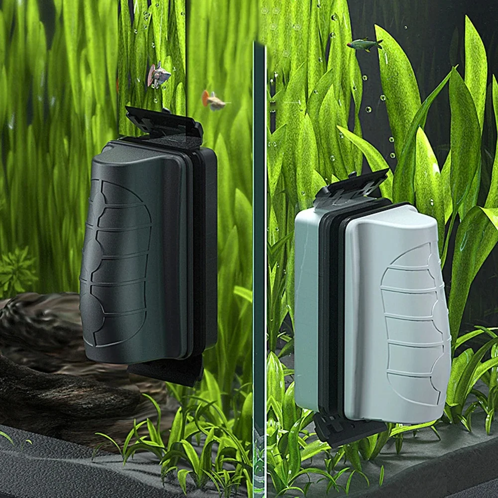 1PC Szczotka magnetyczna do akwarium Szczotka czyszcząca z włókna węglowego do usuwania mchu Szczotka magnetyczna do zawieszenia szkła Algae — zdjęcie 2