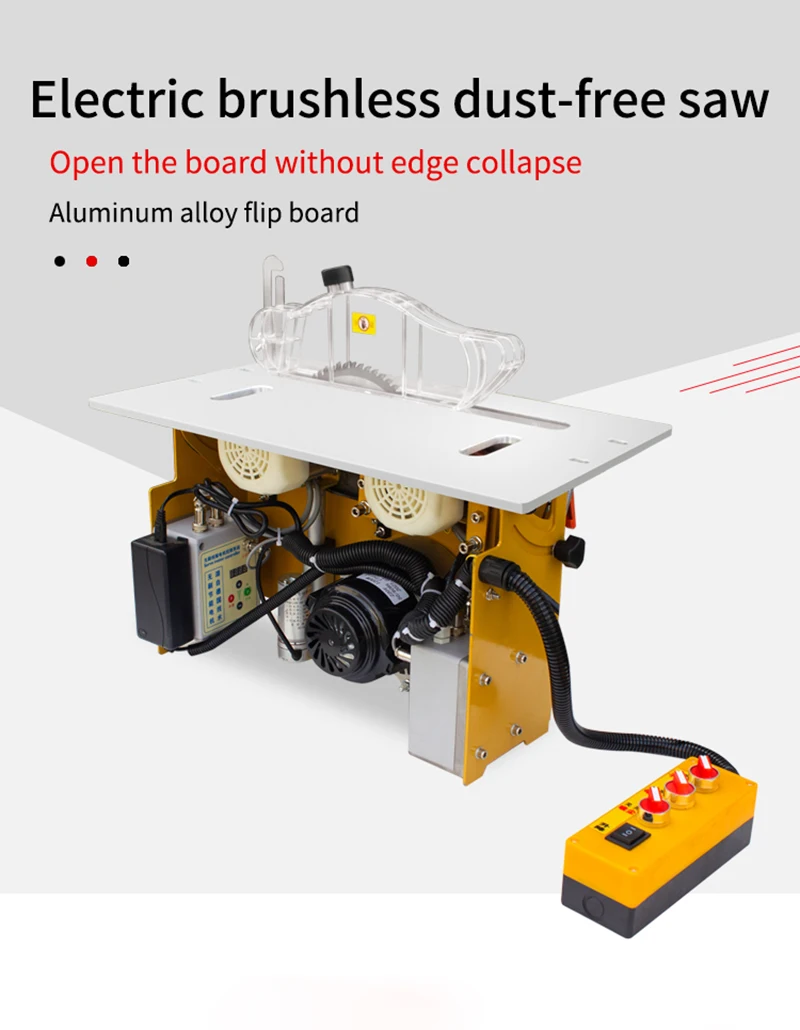 

Dust Free Folding Table Saw for 45/90 Degree Cutting Machine Plate Board Small Woodworking Sliding Table Saw Cutter Tool 220V