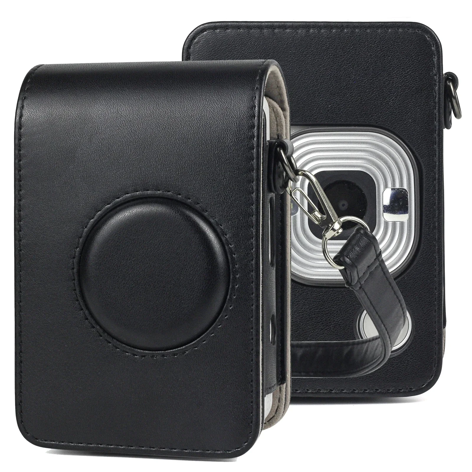 Full Body Camera Retro PU Leather Case Bag with Strap for FUJIFILM instax mini Liplay