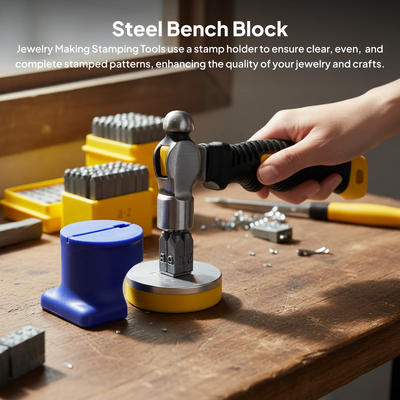 Metal Stamping Set Accurate Uppercase Lowercase , Solid even stamping Letter Punch Set Professional