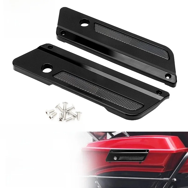 Motocyklowe czarne akcesoria Pokrowce na saszetki na siodło do Harley Touring Electra Street Glide Road King FLH FLT FLHR FLTR 93-13 — zdjęcie 2