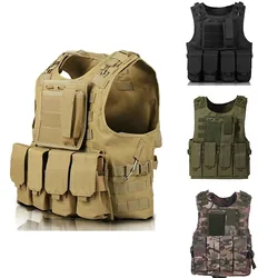 Adjustable Airsoft Vest Lightweight Oxford Cloth Training Vest Outdoor Safety Protection Airsoft Vest Hunting Vest