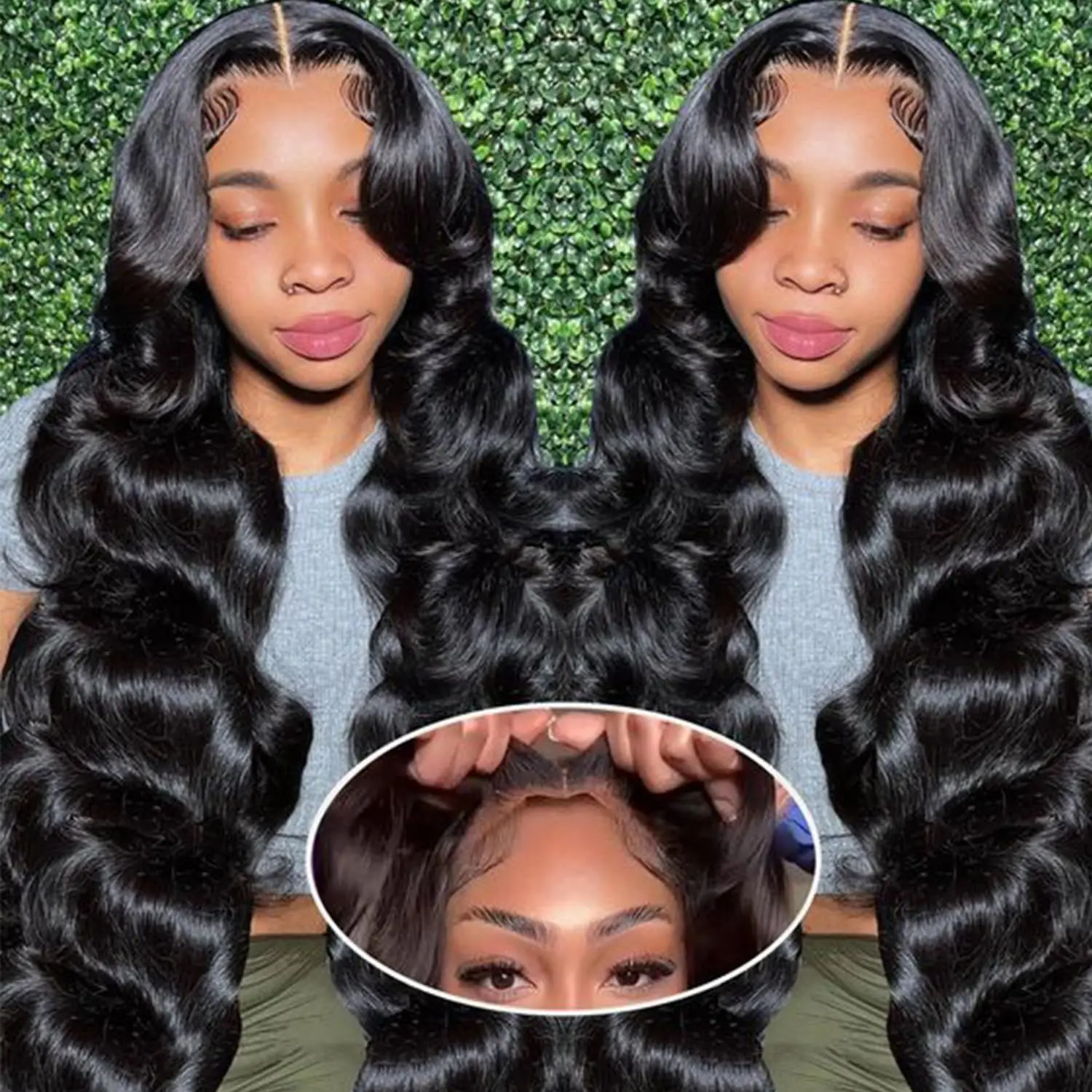 

4X4 Body Wave Lace Front Wigs Human Hair 180% Density Pre Plucked Lace Frontal Wigs Human Hair For Black Women