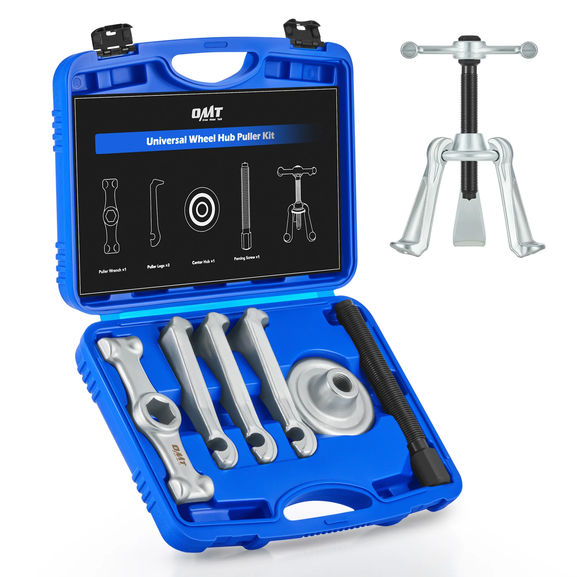 

OMT Universal Steel Hub Puller Wheel Hub Removal Tool 7.6 in Max Bolt Circle