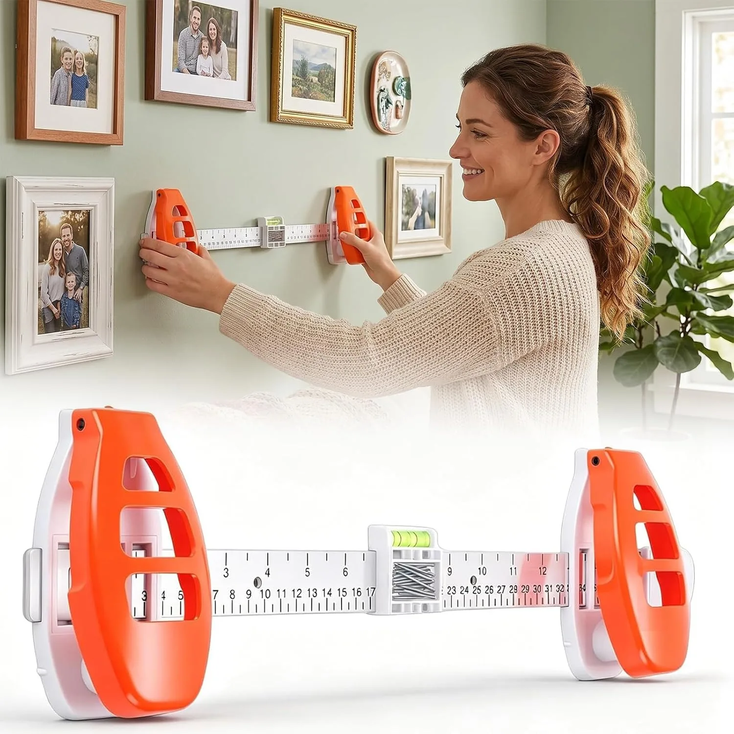 Picture Hanging Tool with Level Level Ruler Picture Hanging Tool Precision Marking Alignment Ruler