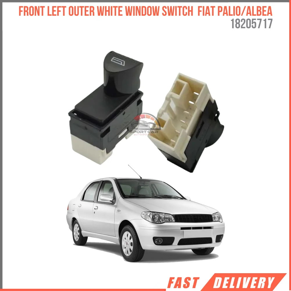 

FOR WINDOW OPEN BUTTON 6 PIN SINGLE FRONT LEFT OUTER WHITE WINDOW SWITCH FOR FIAT PALIO/ALBEA 18205717