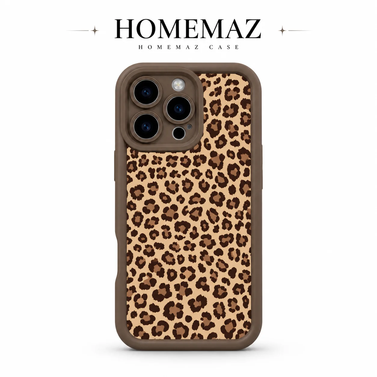 Leopard Print Phone Case for iPhone X-18 Pro Max, Soft Shockproof Cover with Raised Camera Guard, Slim Fit Stylish Everyday Case