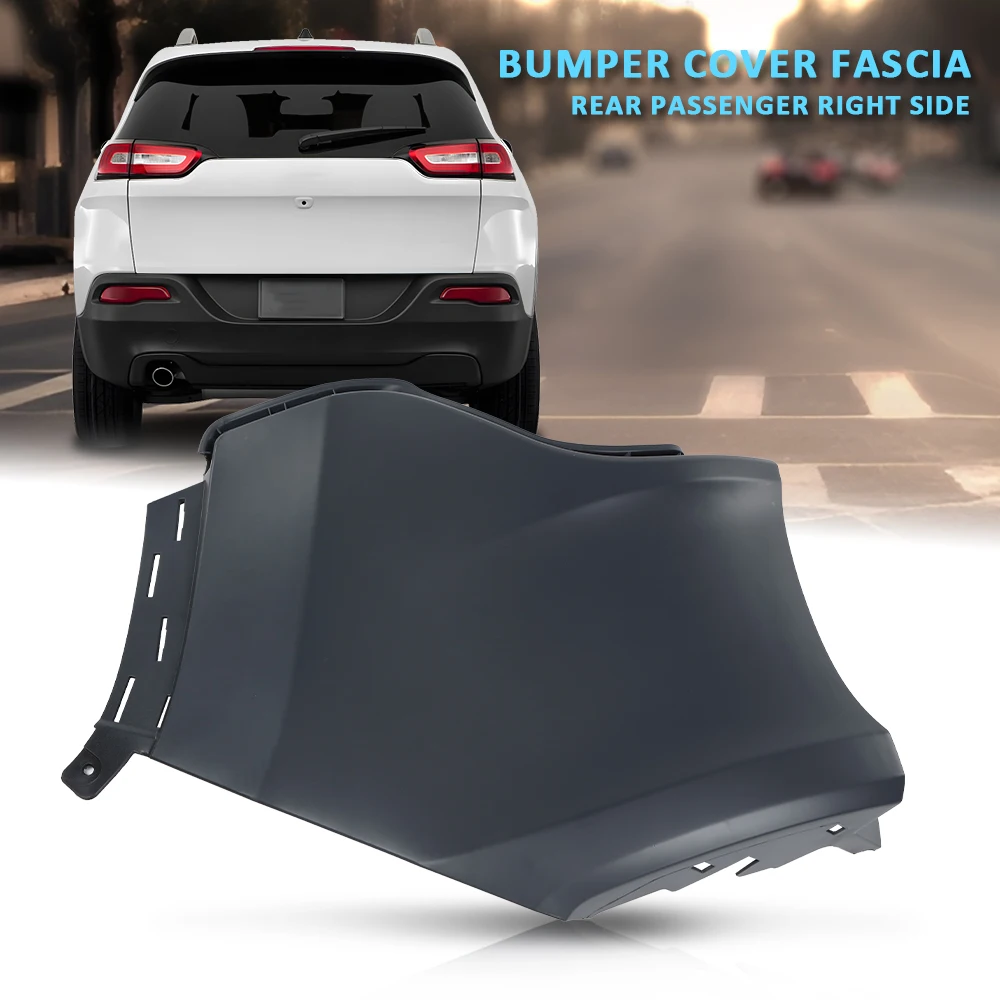 

Крышка заднего бампера автомобиля, подходит для Jeep Cherokee 2014-2018 годов, правая сторона пассажира 5Nj90Tzzac Ch1117100C, пластик, черный, прочный