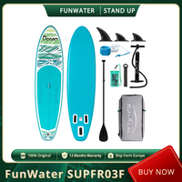 FunWater SUPFR03F Stand Up Paddle Board 335*83*15cm Dimensions, 165kg Capacity, 12-15 PSI Pressure High-density PVC EVA Non-slip